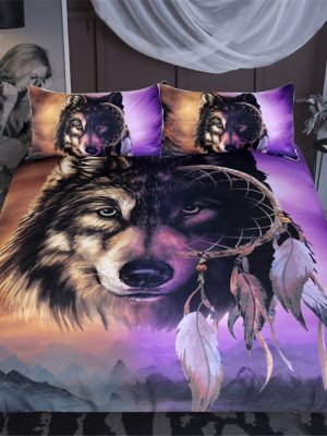 Tribal Wolf Bedding Set