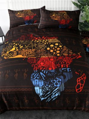 Abstract Africa Continent Bedding Set