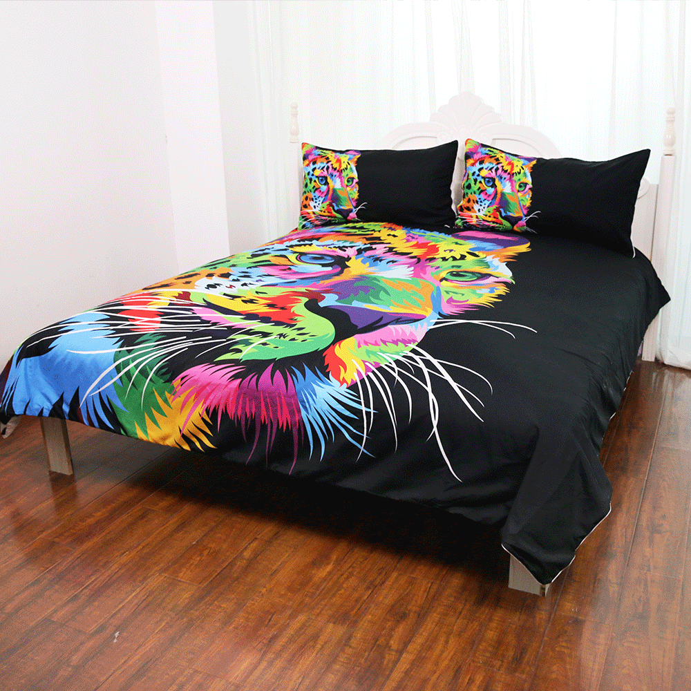 Watercolor Cheetah Bedding Set