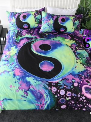 Neon Yin and Yang Bedding Set