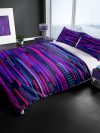 Purple Glitch Bedding Set