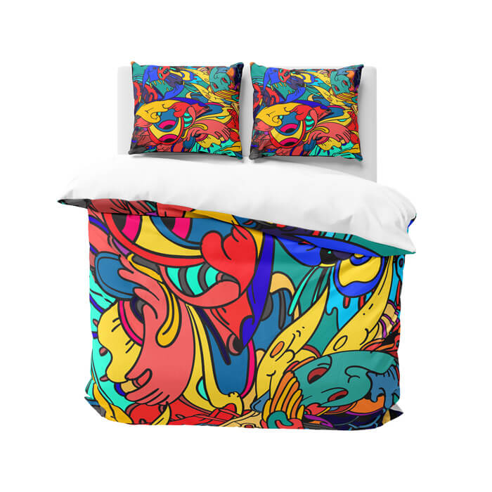 Colorful Swirls Bedding Set