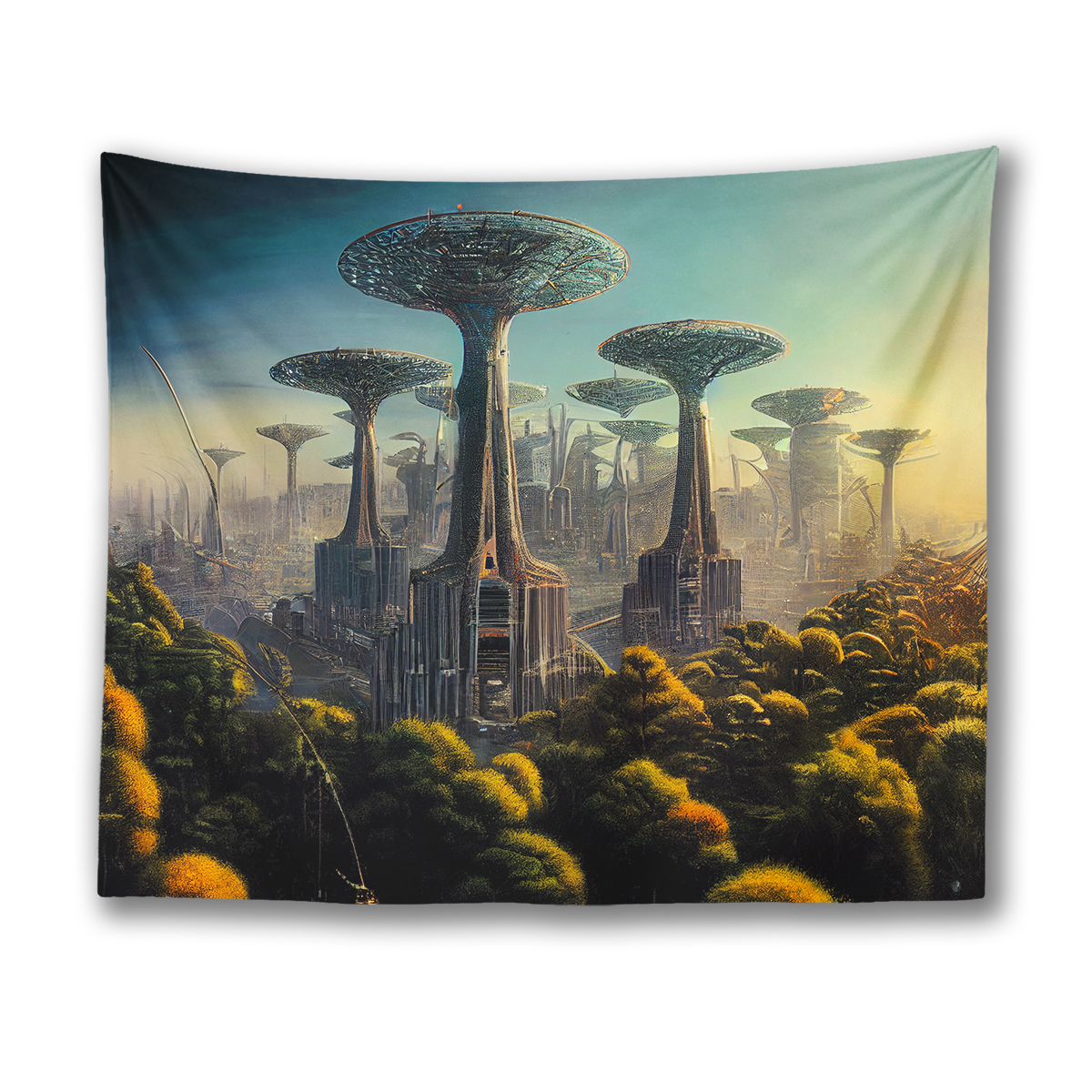 Future Forest City Tapestry