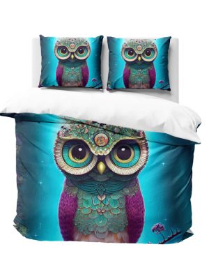 Kawaii Owl Bedding Set
