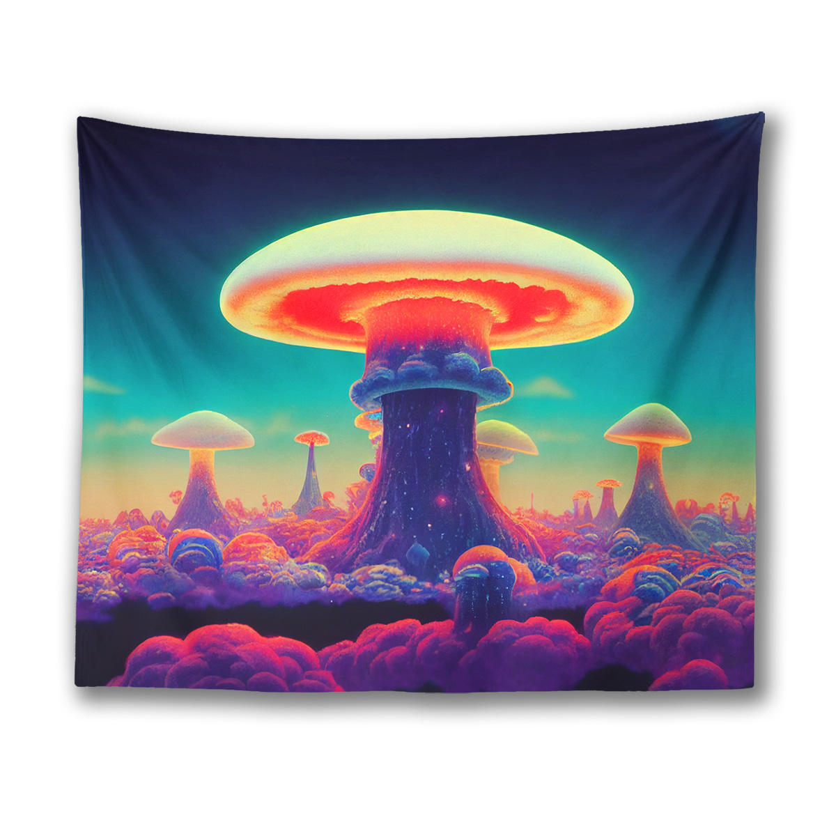 Nuclear Mushrooms Tapestry
