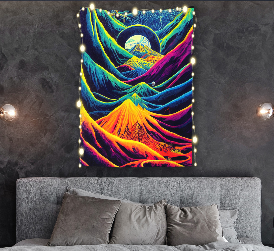 Pyschedelic Middle-Earth Tapestry