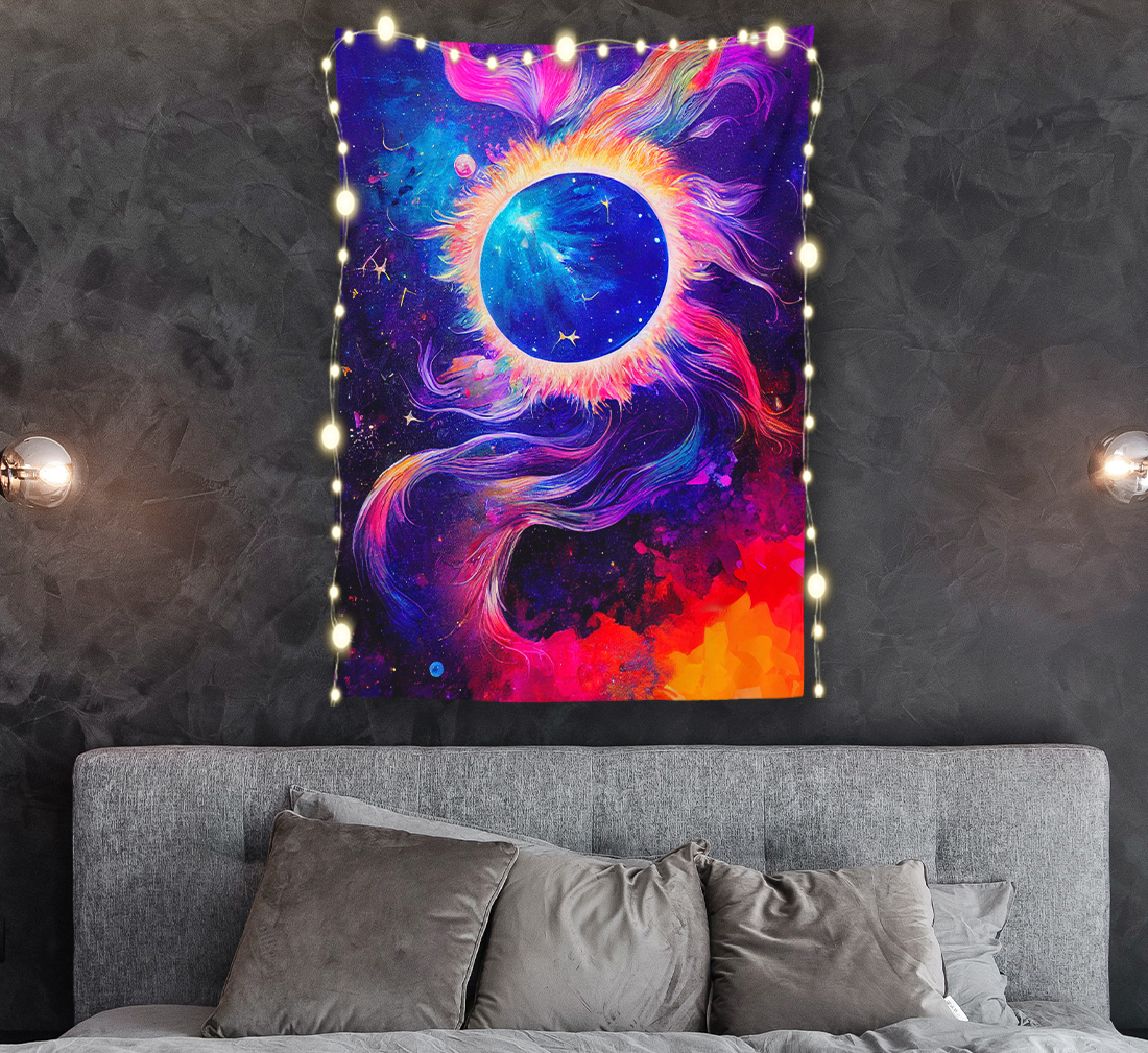 Psychedelic Space Explosion Tapestry