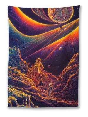 Retro Planetscape Tapestry