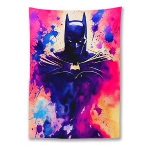 Watercolor Batman Tapestry