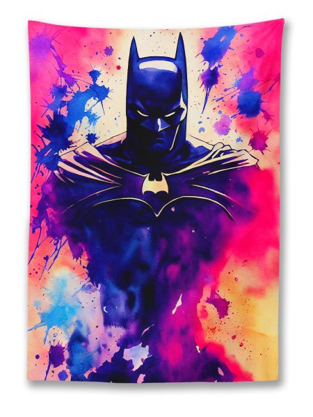Watercolor Batman Tapestry