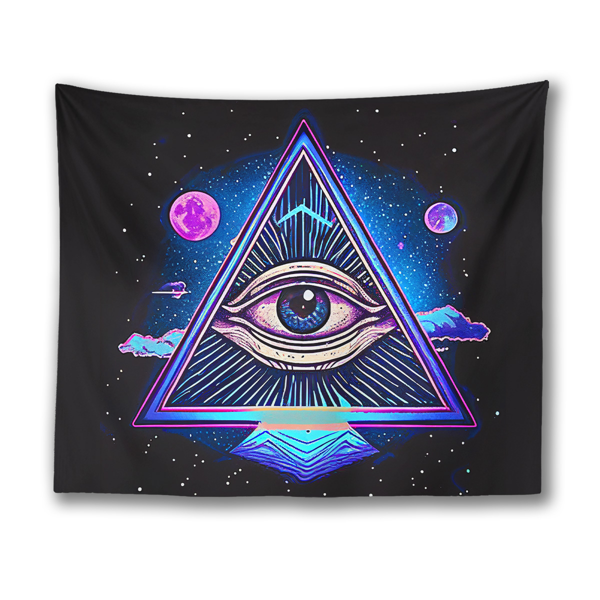 All Seeing Space Eye Tapestry