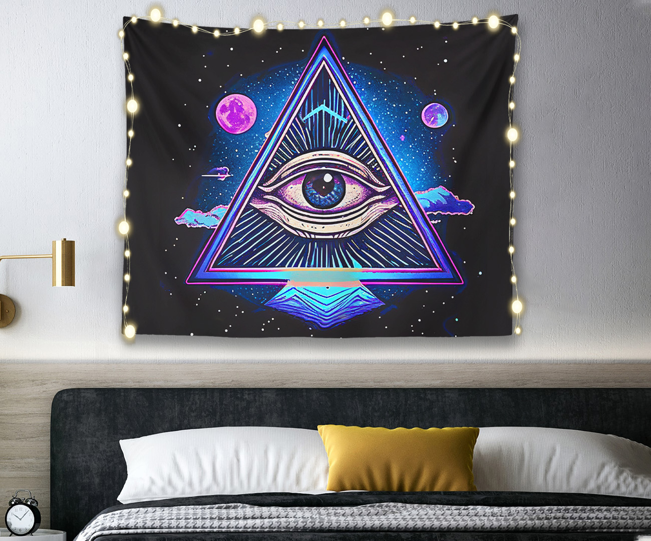 All Seeing Space Eye Tapestry