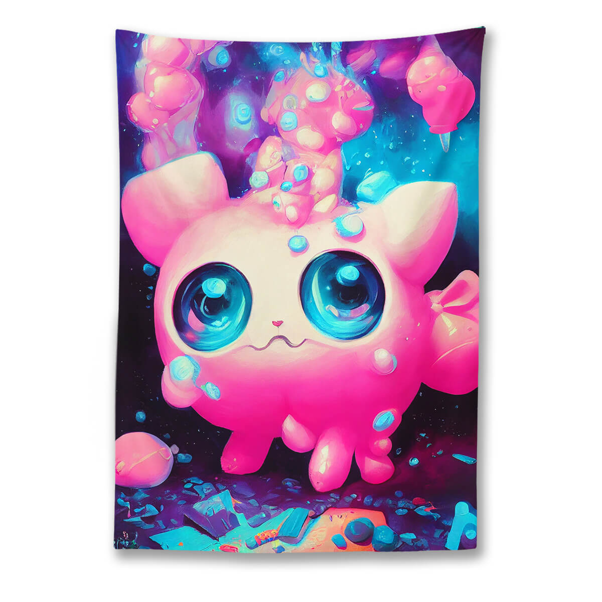 Psychedelic Jiggly Puff Tapestry