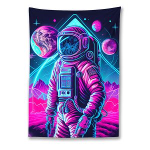 Retrowave Astronaut Tapestry